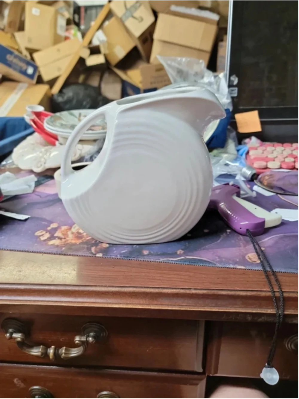 Vintage white fiesta wear pitcher